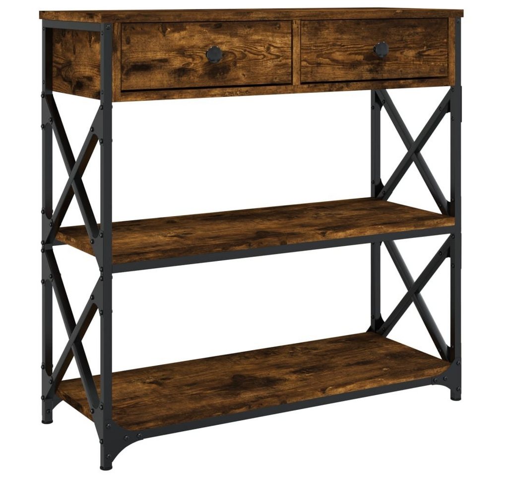 furnicato Konsolentisch Räuchereiche 75x28x75 cm Holzwerkstoff (1-St) von furnicato