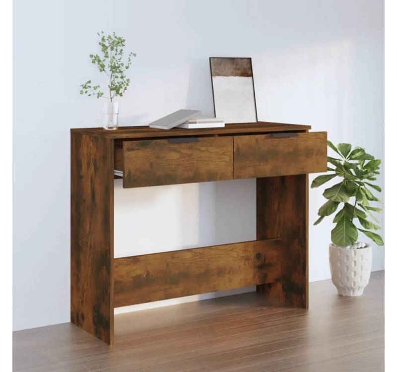 furnicato Konsolentisch Räuchereiche 90x36x75 cm Holzwerkstoff (1-St) von furnicato