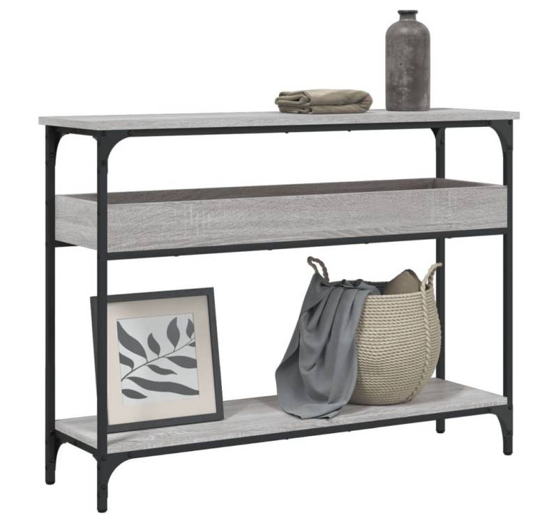 furnicato Konsolentisch mit Ablage Grau Sonoma 100x29x75cm Holzwerkstoff (1-St) von furnicato