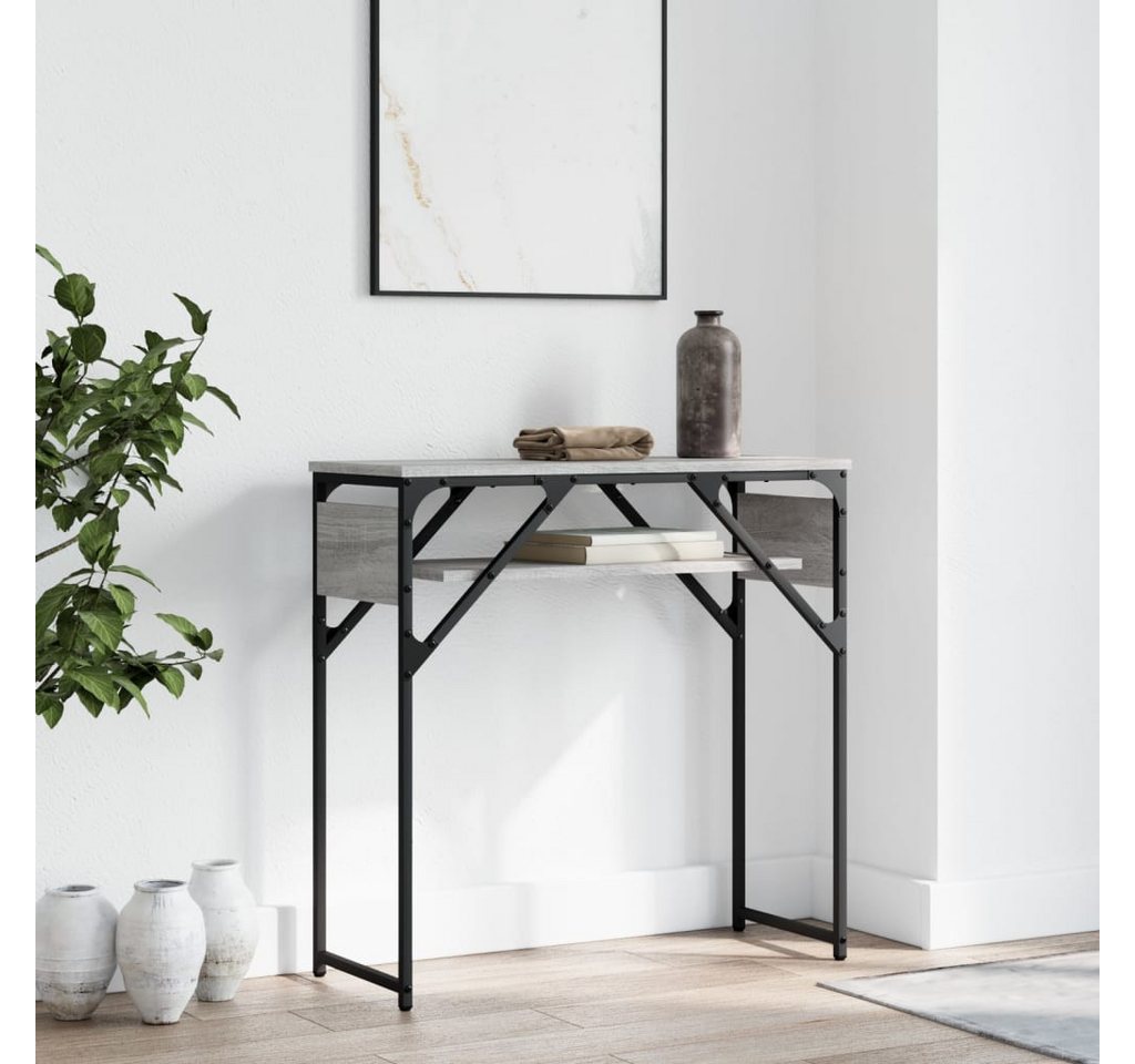 furnicato Konsolentisch mit Ablage Grau Sonoma 75x30x75cm Holzwerkstoff (1-St) von furnicato