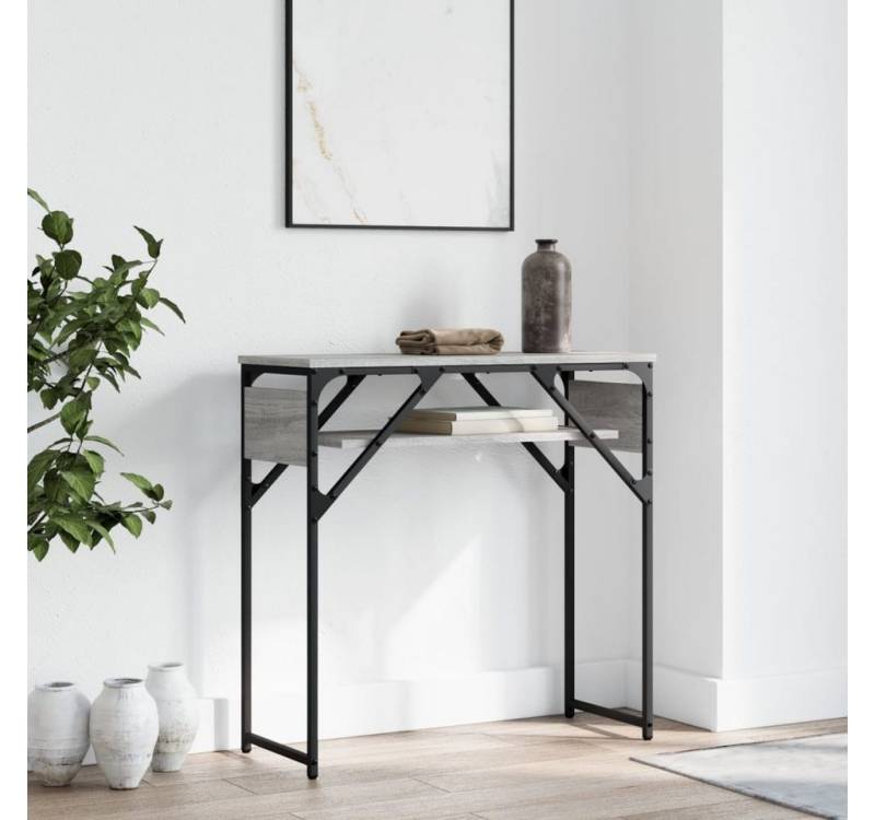 furnicato Konsolentisch mit Ablage Grau Sonoma 75x30x75cm Holzwerkstoff (1-St) von furnicato