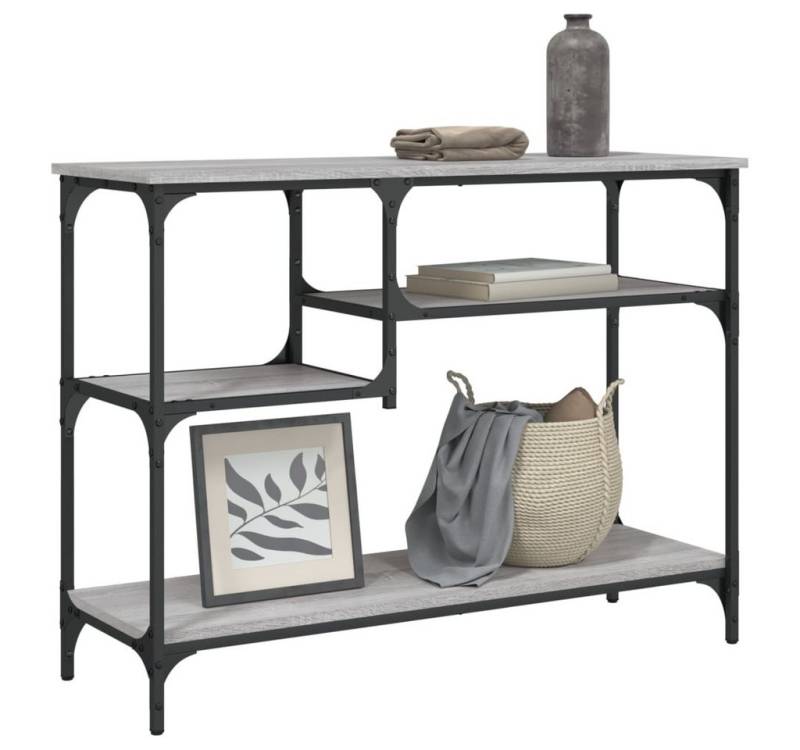 furnicato Konsolentisch mit Ablagen Grau Sonoma 100x35x75 cm (1-St) von furnicato