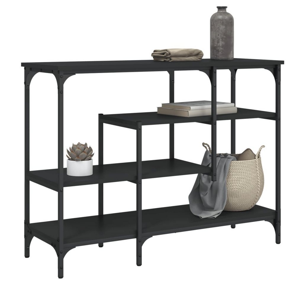 furnicato Konsolentisch mit Ablagen Schwarz 100x35x75 cm (1-St) von furnicato