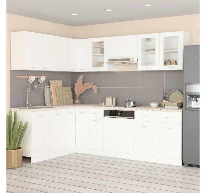 furnicato Küchenregal 11-tlg. Küchenzeile Lyon Weiß Holzwerkstoff, 1-tlg. furnicato Küchenregal 11-tlg. Küchenzeile Lyon Weiß Holzwerkstoff, 1-tlg. von furnicato