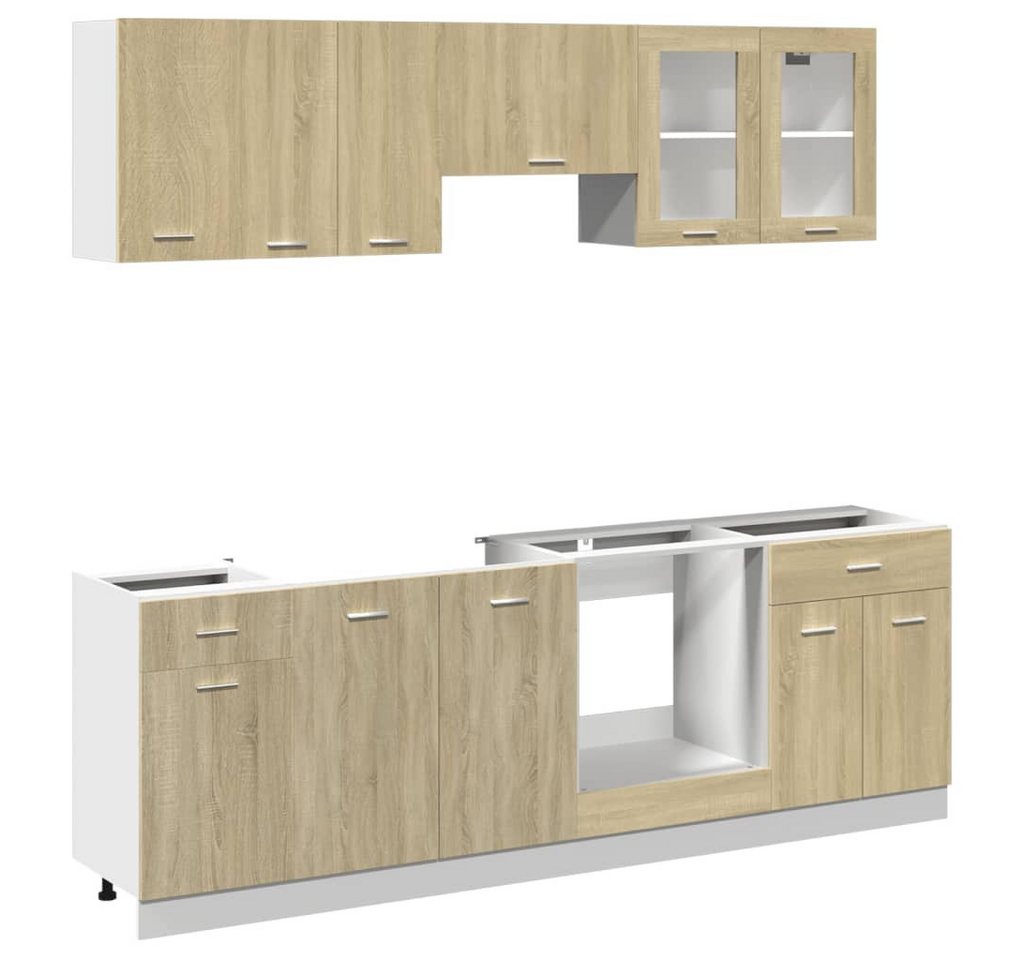 furnicato Küchenregal 8-tlg. Küchenschrank-Set Lyon Sonoma-Eiche Holzwerkstoff, 1-tlg. furnicato Küchenregal 8-tlg. Küchenschrank-Set Lyon Sonoma-Eiche Holzwerkstoff, 1-tlg. von furnicato