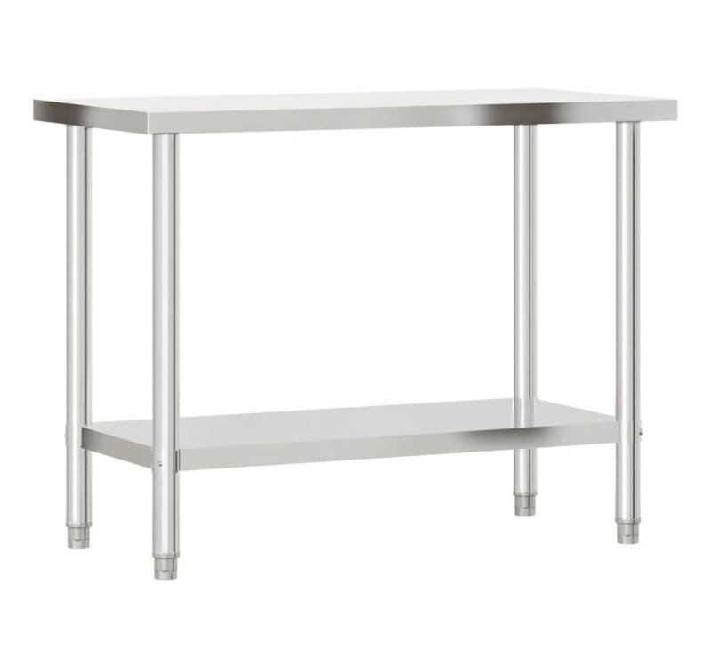 furnicato Küchentisch Küchen-Arbeitstisch 110x55x85 cm Edelstahl (1-St) von furnicato