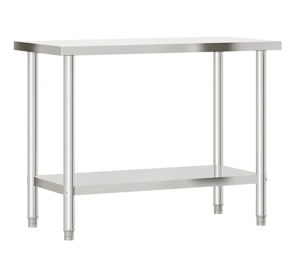 furnicato Küchentisch Küchen-Arbeitstisch 110x55x85 cm Edelstahl (1-St) von furnicato