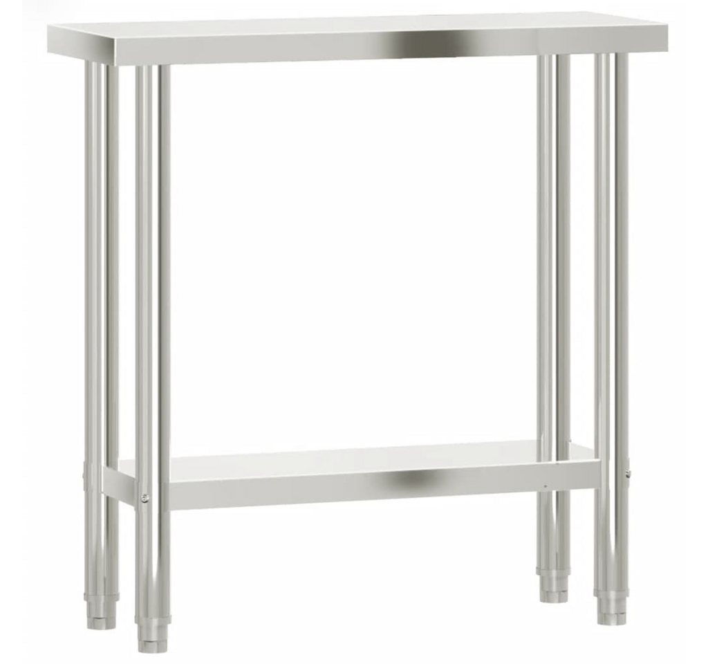 furnicato Küchentisch Küchen-Arbeitstisch 82,5x30x85 cm Edelstahl (1-St) von furnicato