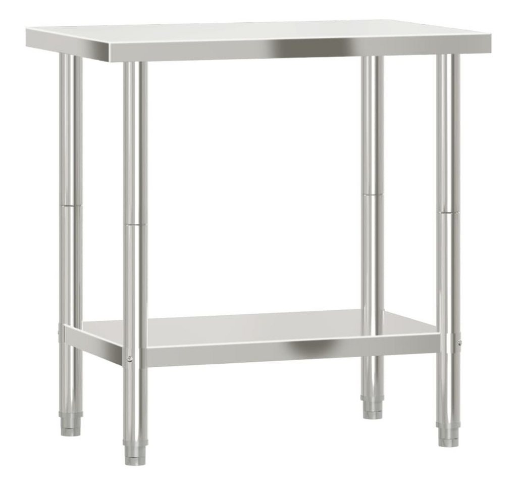 furnicato Küchentisch Küchen-Arbeitstisch 82,5x55x85 cm Edelstahl (1-St) von furnicato