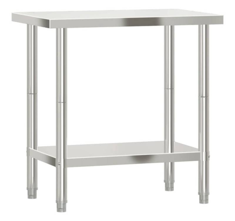 furnicato Küchentisch Küchen-Arbeitstisch 82,5x55x85 cm Edelstahl (1-St) von furnicato