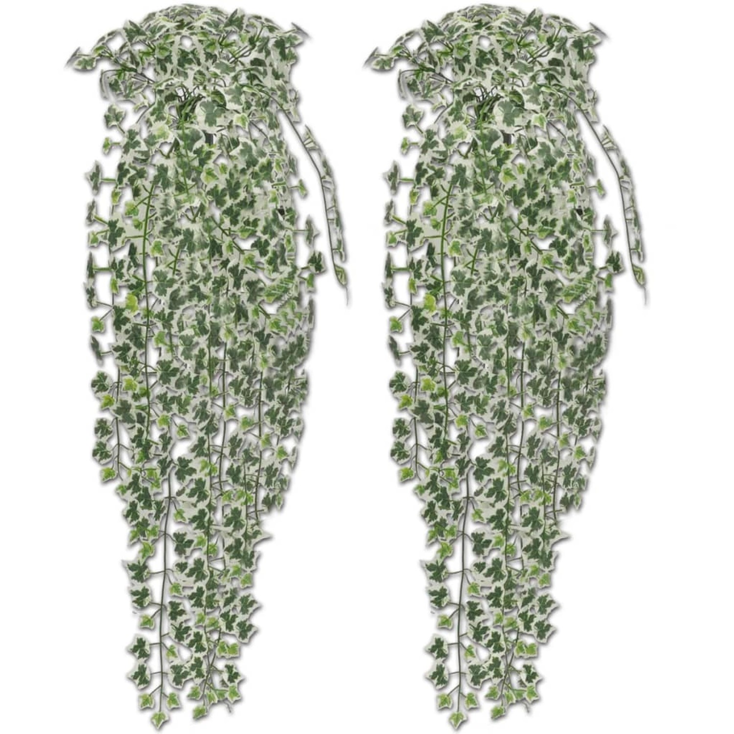 furnicato Künstlicher Efeu Grün-Weiß 90 cm 2 Stück furnicato Künstlicher Efeu Grün-Weiß 90 cm 2 Stück von furnicato