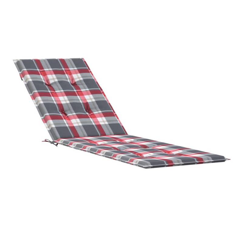 furnicato Liegenauflage Liegestuhl-Auflage Rot Karomuster (75+105)x50x4 cm, (1 St) von furnicato