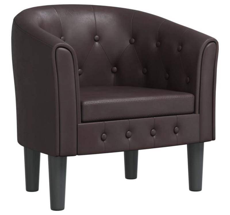 furnicato Loungesessel Clubsessel Braun Kunstleder (1-St) von furnicato