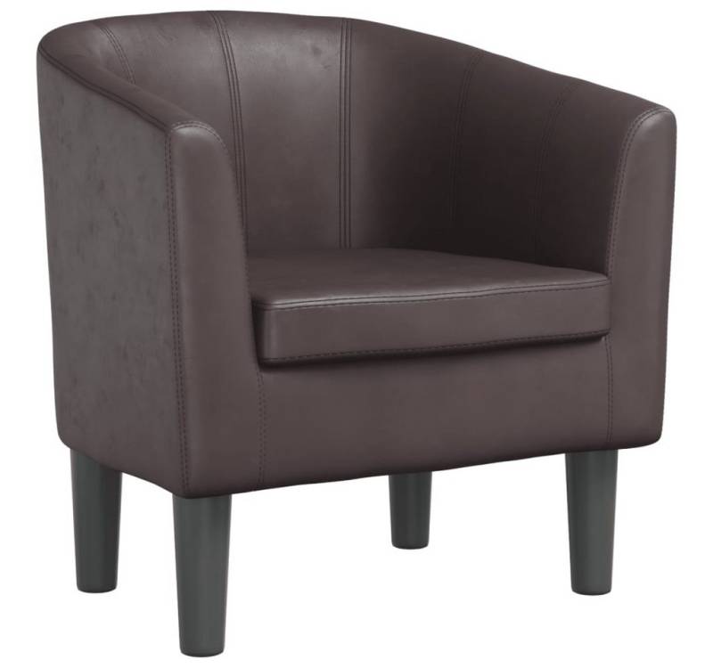 furnicato Loungesessel Clubsessel Braun Kunstleder (1-St) von furnicato
