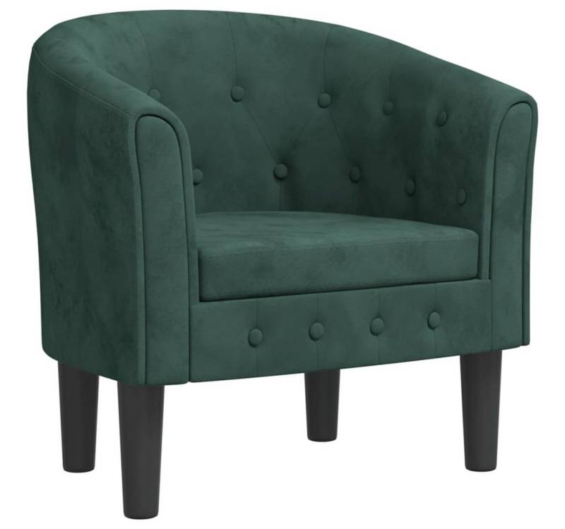furnicato Loungesessel Clubsessel Dunkelgrün Samt (1-St) von furnicato