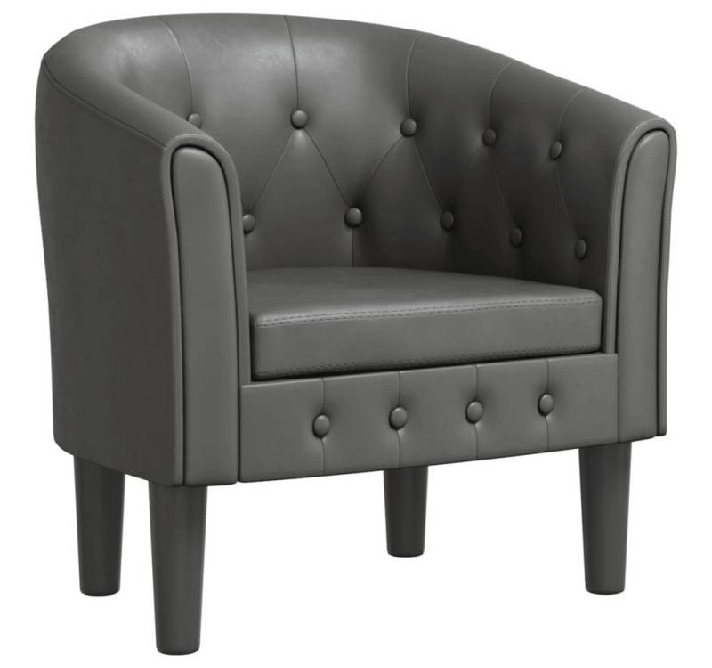 furnicato Loungesessel Clubsessel Grau Kunstleder (1-St) von furnicato