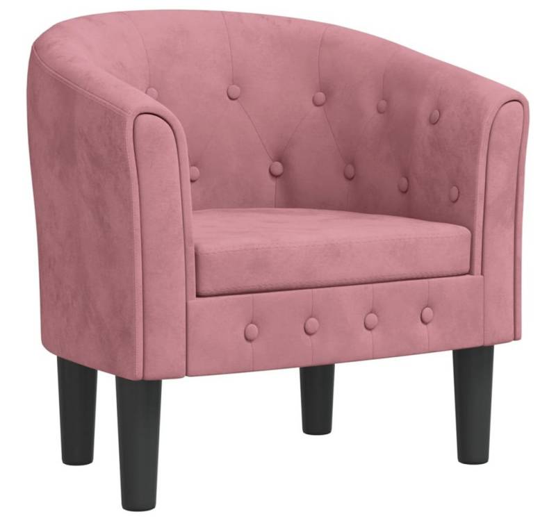 furnicato Loungesessel Clubsessel Rosa Samt (1-St) von furnicato