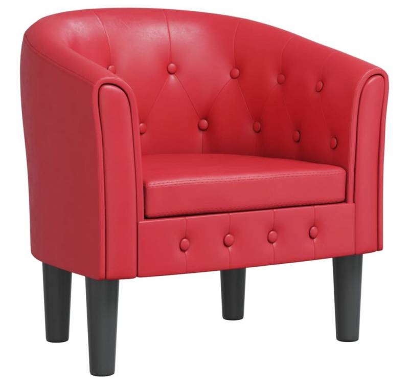 furnicato Loungesessel Clubsessel Rot Kunstleder (1-St) von furnicato