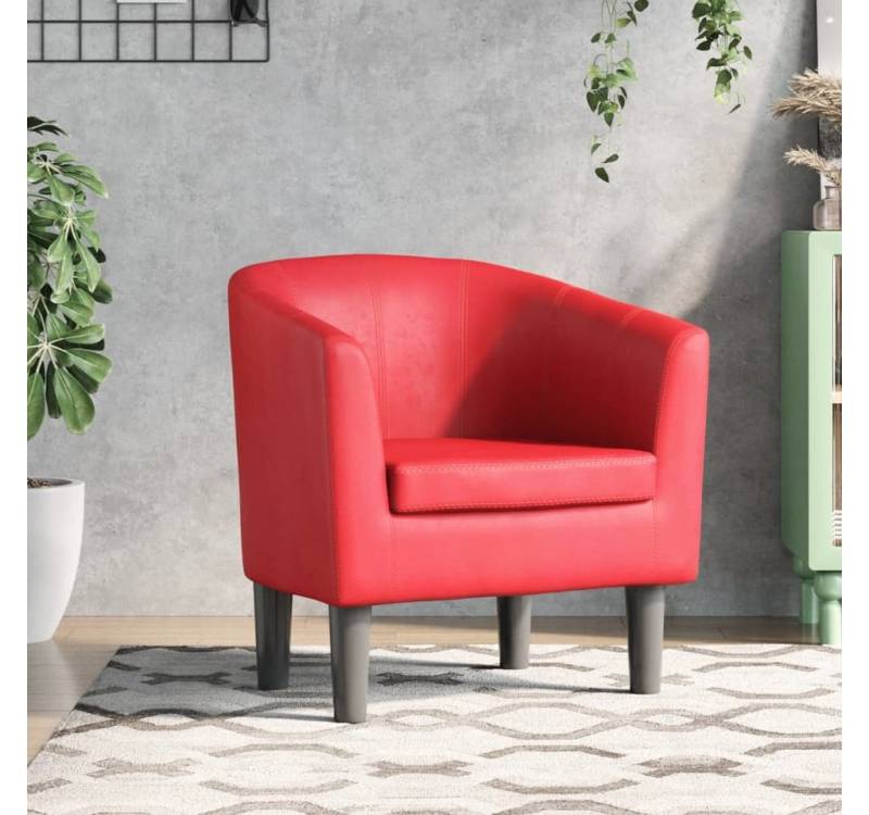 furnicato Loungesessel Clubsessel Rot Kunstleder (1-St) von furnicato