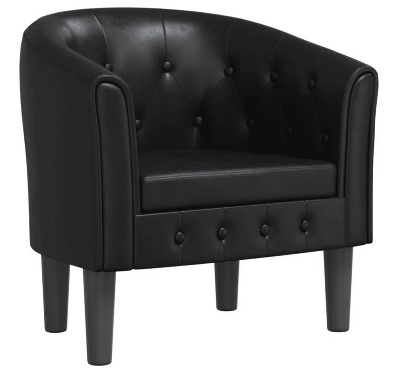 furnicato Loungesessel Clubsessel Schwarz Kunstleder (1-St) von furnicato