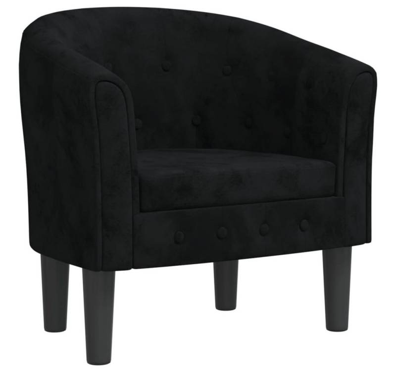 furnicato Loungesessel Clubsessel Schwarz Samt (1-St) von furnicato