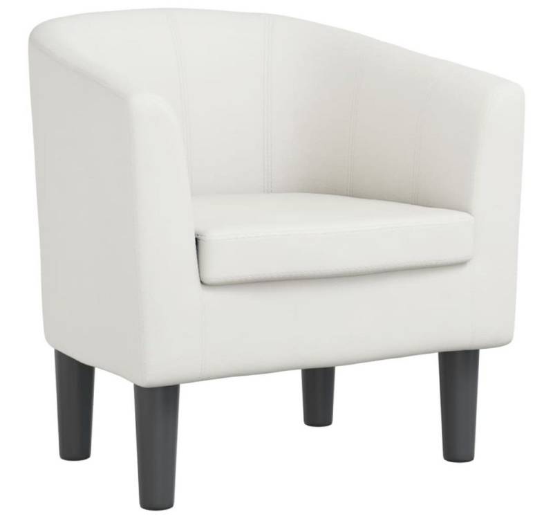 furnicato Loungesessel Clubsessel Weiß Kunstleder (1-St) von furnicato