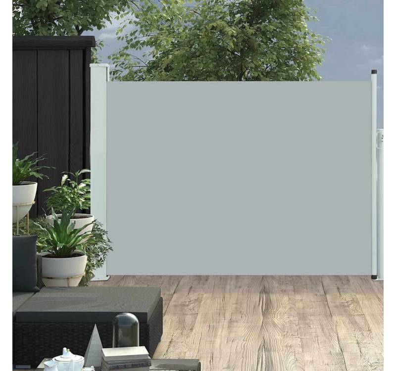 furnicato Markise Ausziehbare Seitenmarkise 100x500 cm Grau (1-St) von furnicato