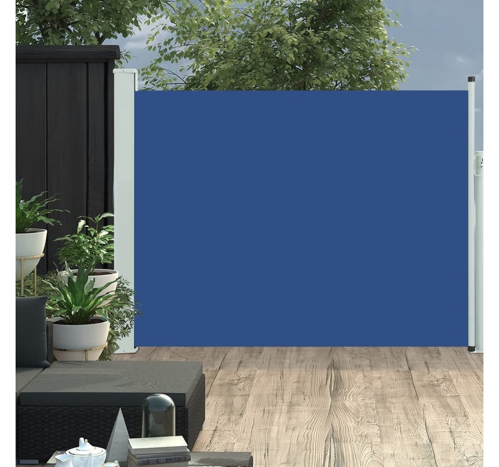 furnicato Markise Ausziehbare Seitenmarkise 140x500 cm Blau (1-St) von furnicato