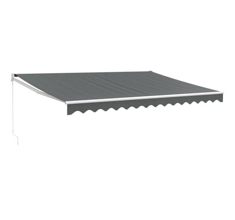 furnicato Markise Einziehbar Anthrazit 4x3 m Stoff und Aluminium (1-St) von furnicato