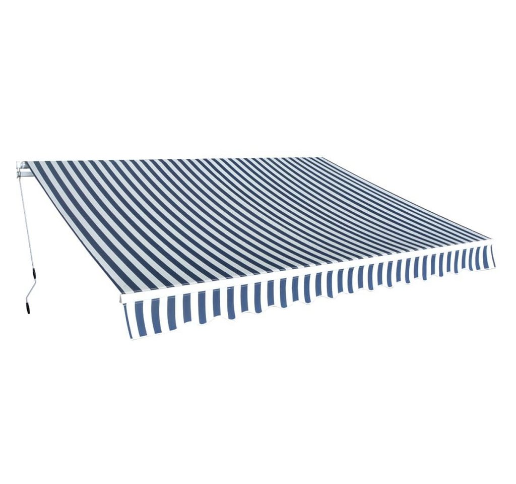 furnicato Markise Gelenkarmmarkise 350 cm Blau/Weiß (1-St) von furnicato