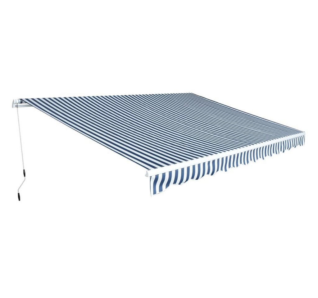furnicato Markise Gelenkarmmarkise 450 cm Blau/Weiß (1-St) von furnicato