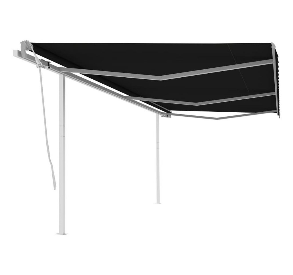 furnicato Markise Gelenkarmmarkise Einziehbar mit Pfosten 6x3 m Anthrazit (1-St) furnicato Markise Gelenkarmmarkise Einziehbar mit Pfosten 6x3 m Anthrazit (1-St) von furnicato