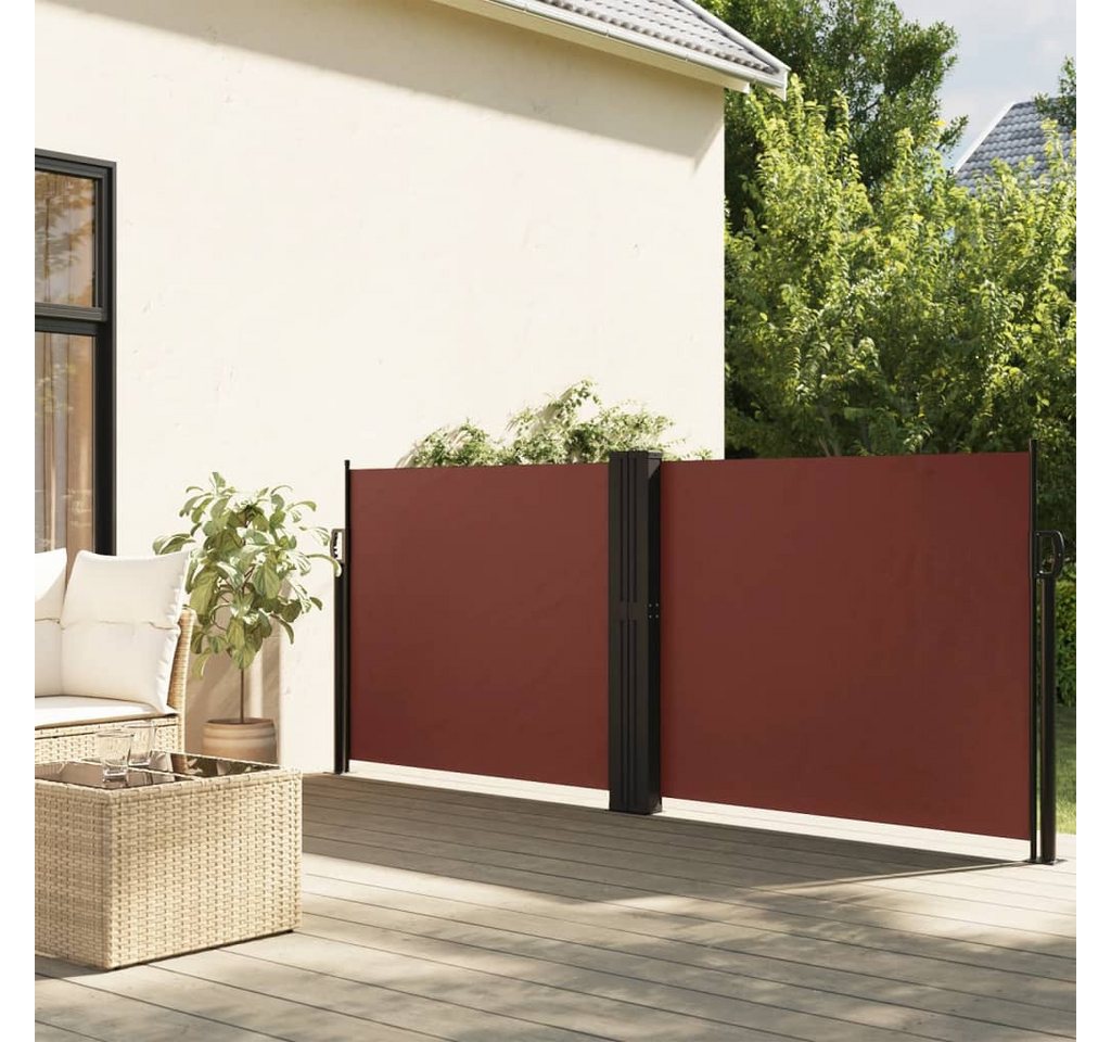 furnicato Markise Seitenmarkise Ausziehbar Braun 120x600 cm (1-St) von furnicato
