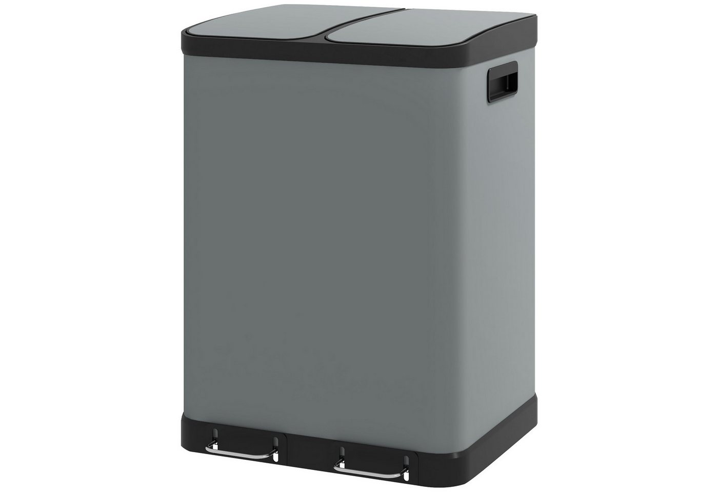 furnicato Mülleimer Doppelfach-2x30L, fingerabdruckresistent, Grau furnicato Mülleimer Doppelfach-2x30L, fingerabdruckresistent, Grau von furnicato