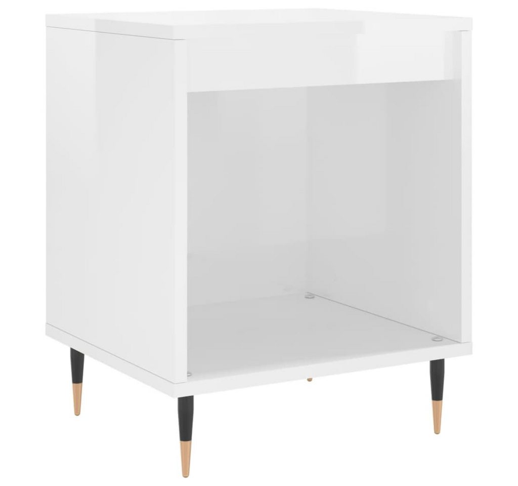 furnicato Nachttisch Hochglanz-Weiß 40x35x50 cm Holzwerkstoff (1-St) von furnicato