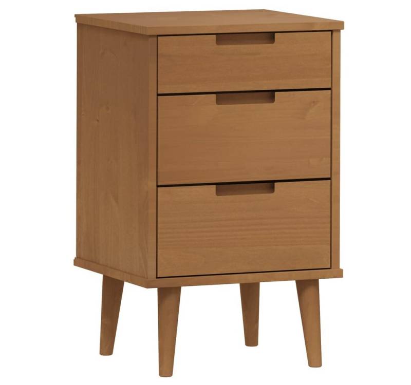 furnicato Nachttisch MOLDE Braun 40x35x65 cm Massivholz Kiefer (1-St) von furnicato