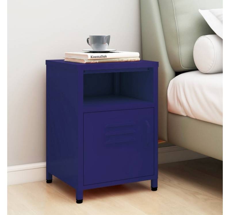 furnicato Nachttisch Marineblau 35x35x51 cm Stahl (1-St) von furnicato