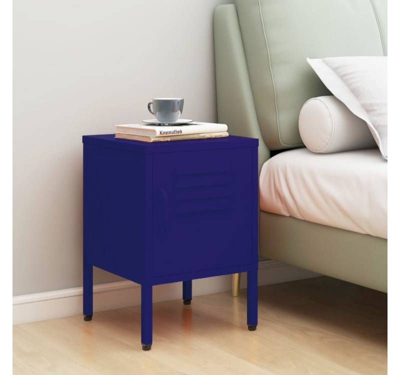 furnicato Nachttisch Marineblau 35x35x51 cm Stahl (1-St) von furnicato