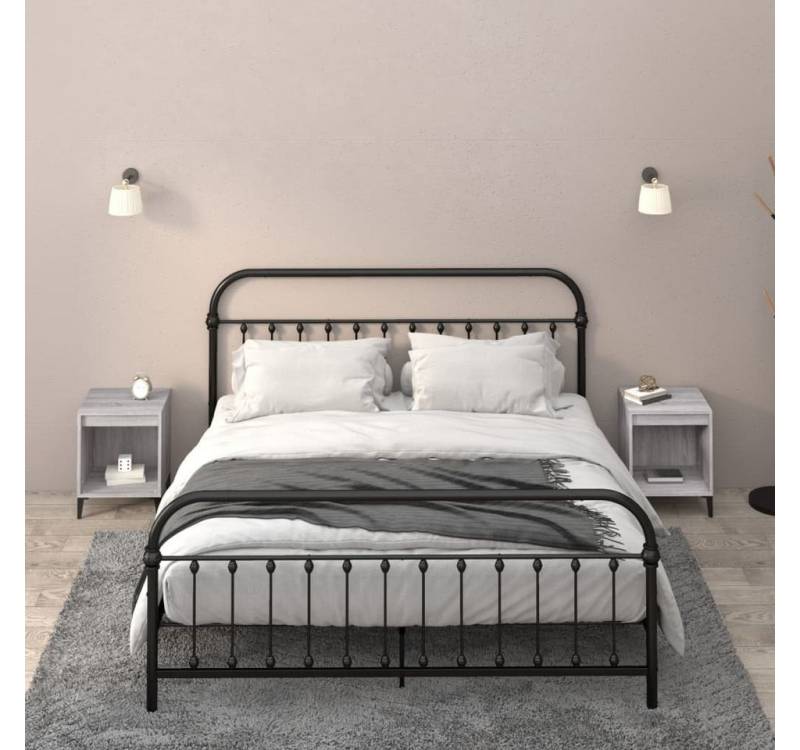 furnicato Nachttisch Nachttische 2 Stk. Grau Sonoma 40x35x50 cm (1-St) von furnicato