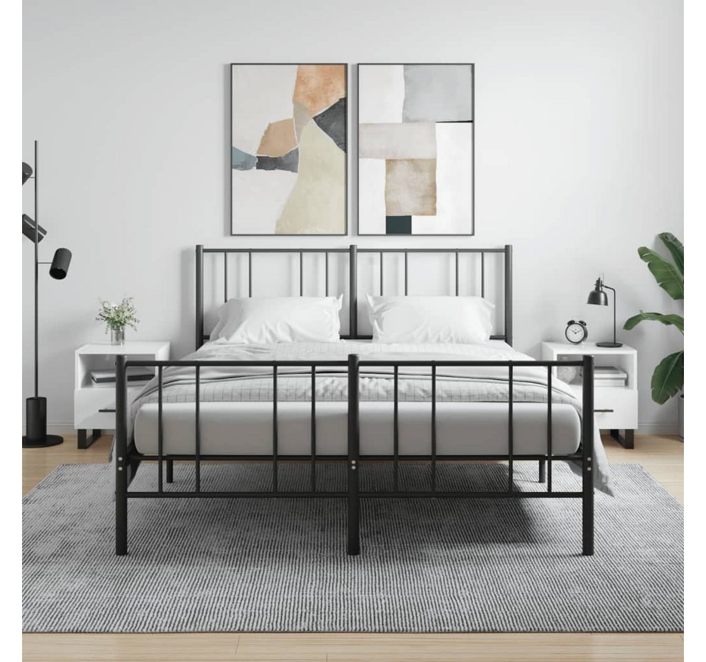 furnicato Nachttisch Nachttische 2 Stk. Hochglanz-Weiß 40x35x47,5 cm Holzwerkstoff (1-St) von furnicato