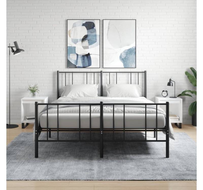 furnicato Nachttisch Nachttische 2 Stk. Hochglanz-Weiß 40x35x50 cm Holzwerkstoff (1-St) von furnicato