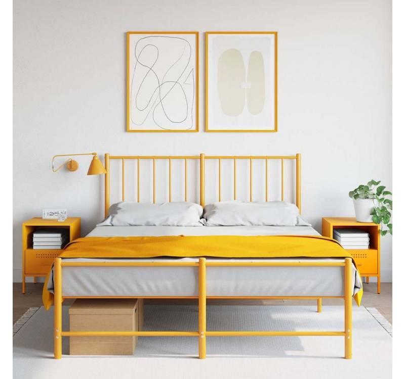 furnicato Nachttisch Nachttische 2 Stk. Senfgelb 36x39x50,5 cm Stahl (1-St) von furnicato