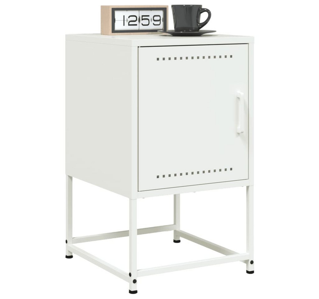 furnicato Nachttisch Nachttische 2 Stk. Weiß 36x39x60,5 cm Stahl (1-St) von furnicato