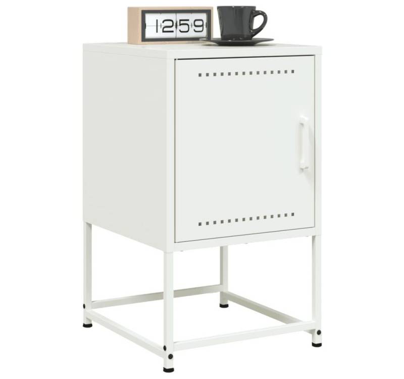 furnicato Nachttisch Nachttische 2 Stk. Weiß 36x39x60,5 cm Stahl (1-St) von furnicato