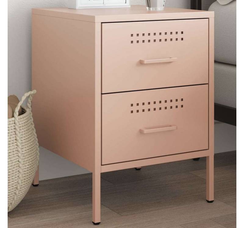 furnicato Nachttisch Rosa 36x39x50,5 cm Stahl (1-St) von furnicato