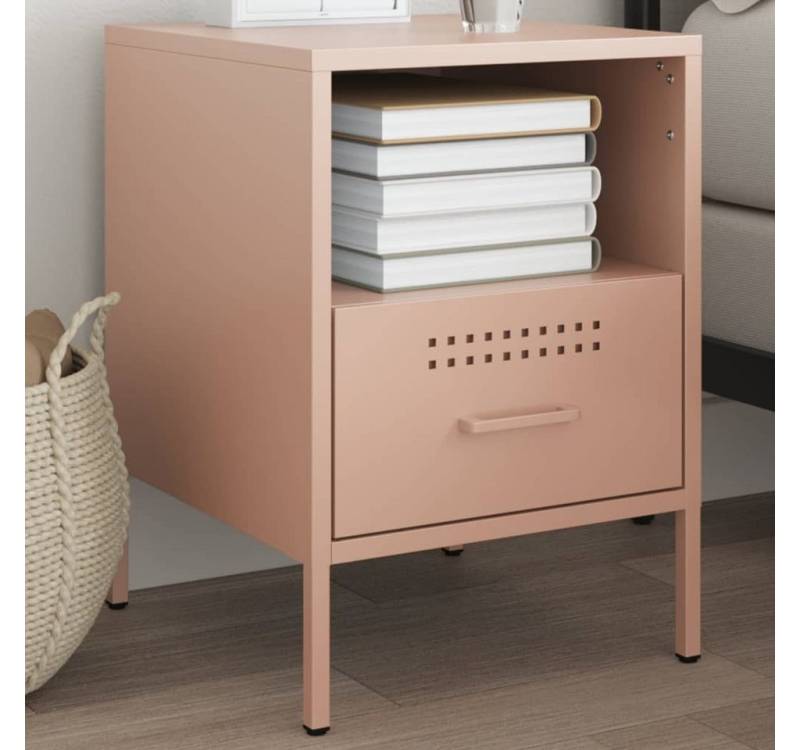 furnicato Nachttisch Rosa 36x39x50,5 cm Stahl (1-St) von furnicato