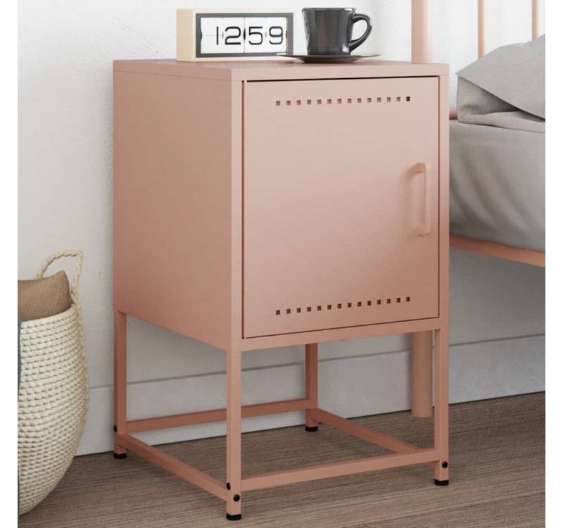 furnicato Nachttisch Rosa 36x39x60,5 cm Stahl (1-St) von furnicato