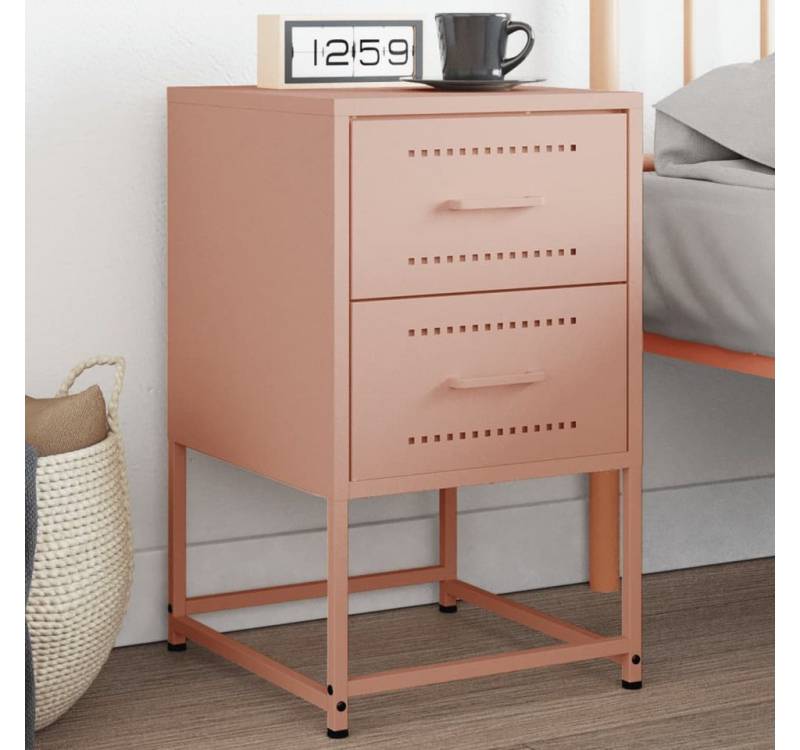 furnicato Nachttisch Rosa 36x39x60,5 cm Stahl (1-St) von furnicato