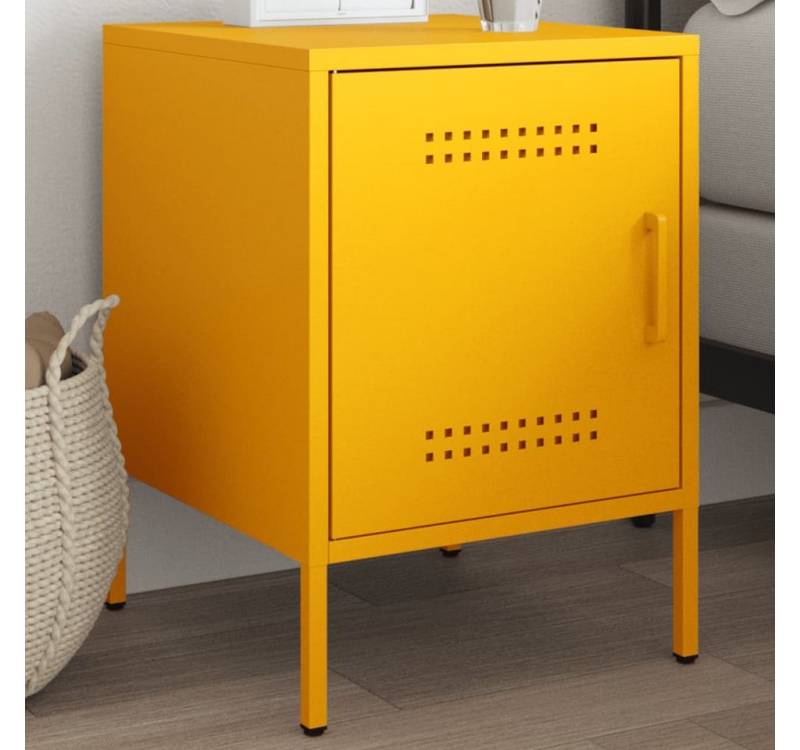 furnicato Nachttisch Senfgelb 36x39x50,5 cm Stahl (1-St) von furnicato