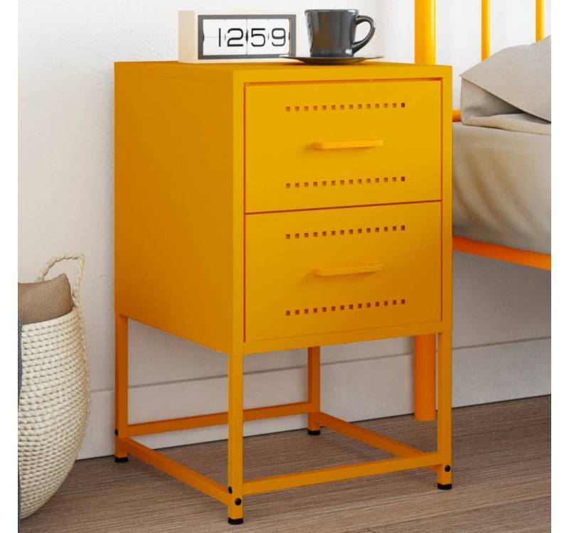 furnicato Nachttisch Senfgelb 36x39x60,5 cm Stahl (1-St) von furnicato